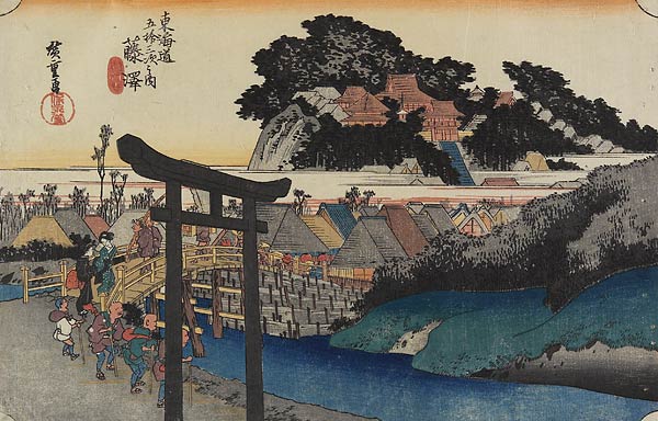 6. Fujisawa from Tokaido Gojusantsugi by Hiroshige