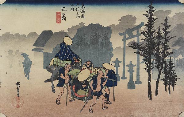 10. Mishima from Tokaido Gojusantsugi by Hiroshige