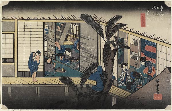 36. Akasaka from Tokaido Gojusantsugi by Hiroshige