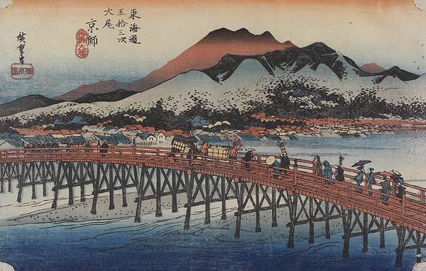 Kyoto from Tokaido Gojusantsugi by Hiroshige